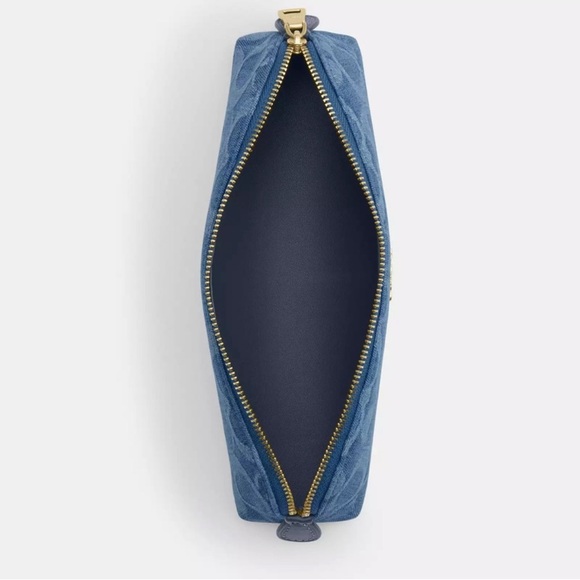 NWT~COACH New Release Coach Signature Denim Pencil Case - Picture 2 of 2
